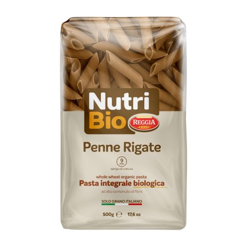 Økologisk Fullkorn Penne Rigate – Nutri Bio – 500 gram – Pasta Reggia