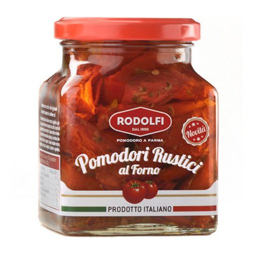 Semitørkede Tomater i olje og urter – 280 gram – Rodolfi