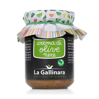 Sort olivenkrem - Crema di Olive Nere - 130 g - Gallinara